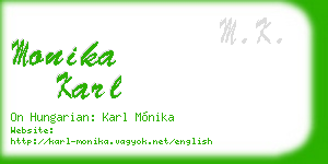 monika karl business card